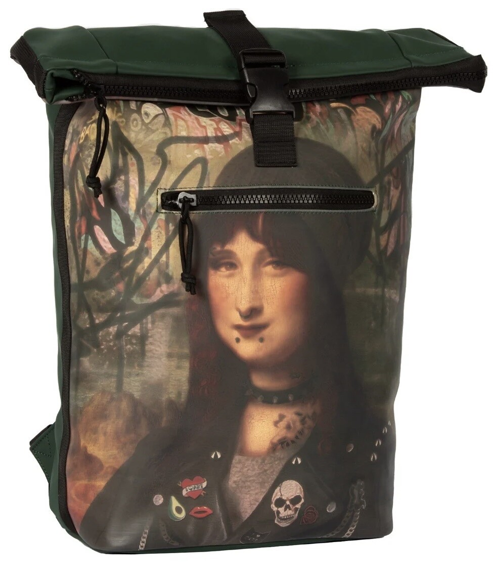 New Rebels ® Mart Art - New York  - Mona Lisa - Rolltop Backpack 16L