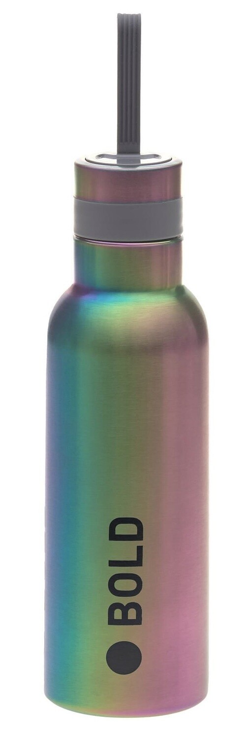 Lässig Edelstahl Trinkflasche - BOLD Rainbow, Bunt