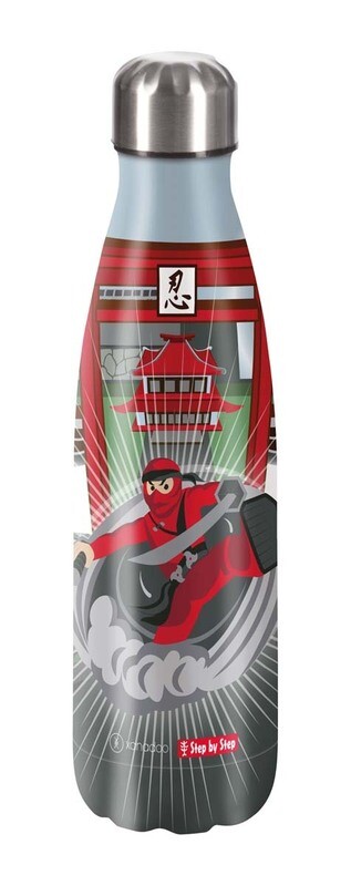 Step by Step, isolierte Edelstahl-Trinkflasche, „Ninja Yuma“ Step by Step, isolierte Edelstahl-Trinkflasche, „Ninja Yuma“