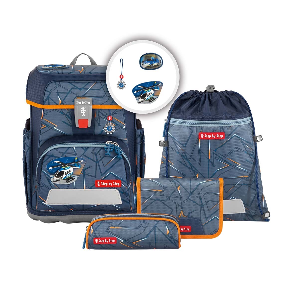 Step by Step, Cloud, Schulranzen-Set, 5 teilig, *Helicopter Sam