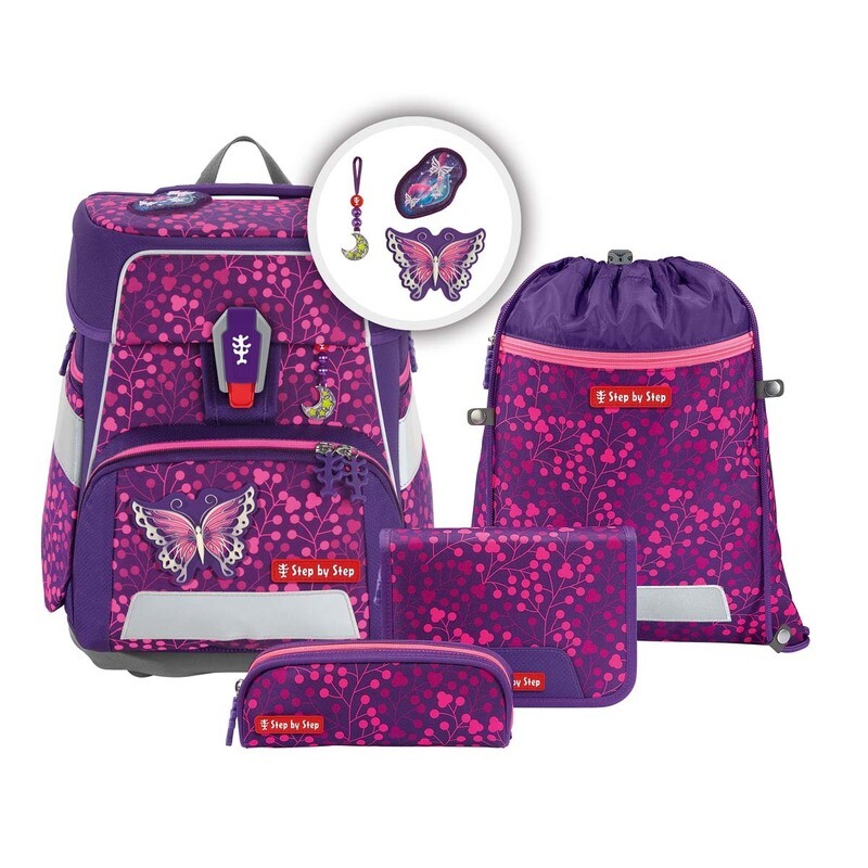 Step by Step, Space SHINE, Schulranzen-Set, 5 teilig, BUTTERFLY NIGHT INA (Special Edition)