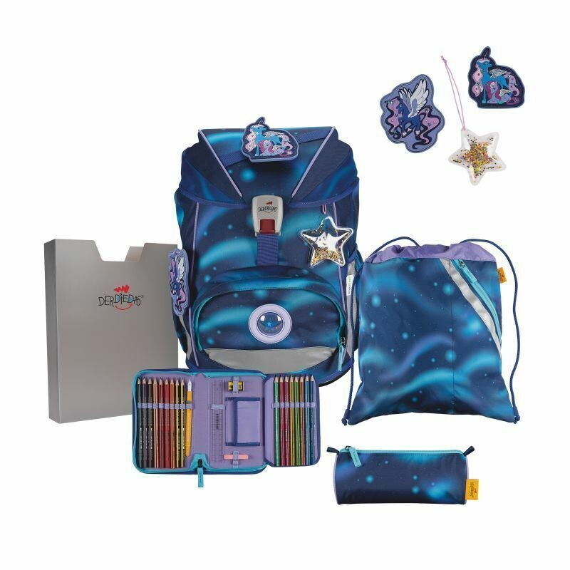 DerDieDas ErgoFlex  *Luna Schulrucksack/Schulranzen Set 5tlg. - Der Flexible! + GRATIS Warnweste / Warnkragen