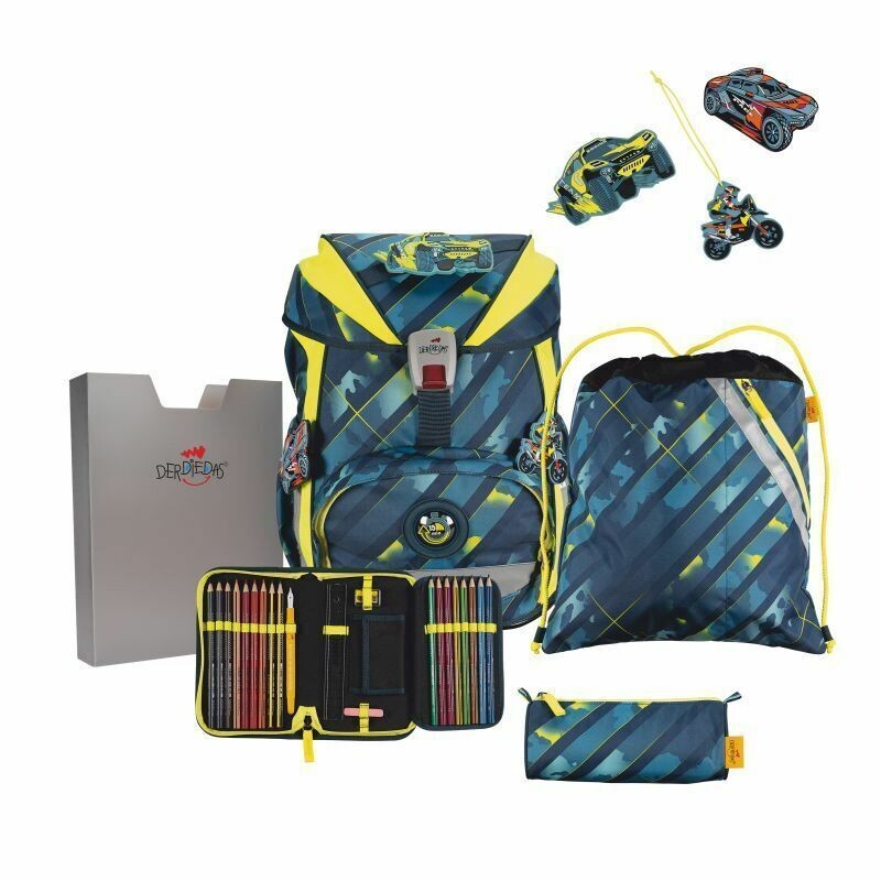 DerDieDas ErgoFlex  *Speed Challenge Schulrucksack/Schulranzen Set 5tlg. - Der Flexible!