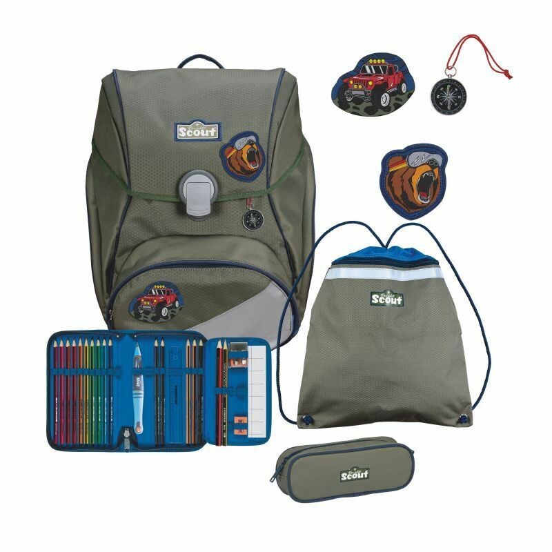 Scout, Alpha - Schulranzen-Set (4-teilig) *Adventure