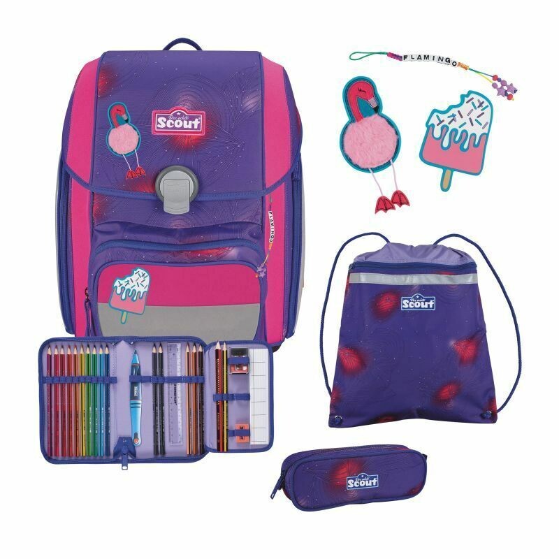 Scout,  Genius, Schulranzen-Set, 4 teilig *Summer