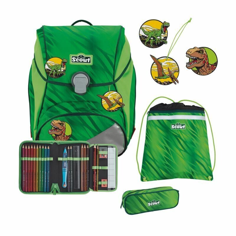 Scout, Alpha - Schulranzen-Set (4-teilig) *Dino Rex