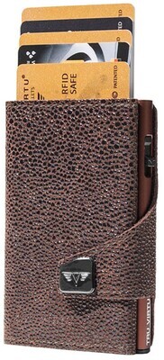 Tru Virtu® Wallet CLICK & SLIDE Leather Line Brown/Brown