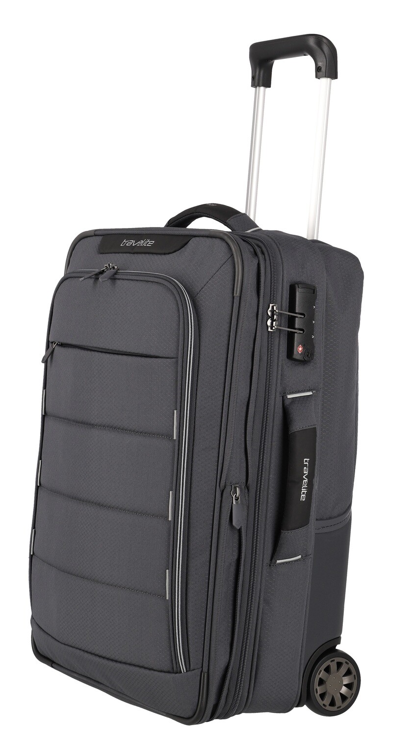 Travelite, SKAII, Hybrid 2Rad-Trolley, Handgepäck, gipfelgrau