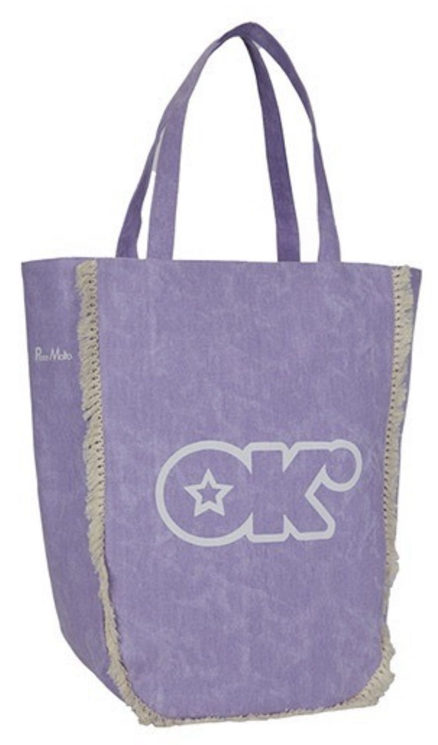 Piace Molto Shopper Canvas Senna verschiedene Farben, Taupe: Flieder