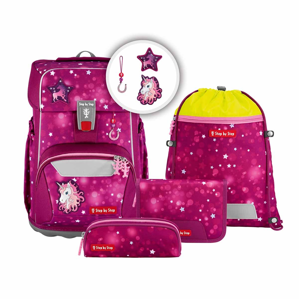Step by Step, Giant, 23 Liter, Schulranzen-Set 5-teilig, SWEET UNICORN NUALA