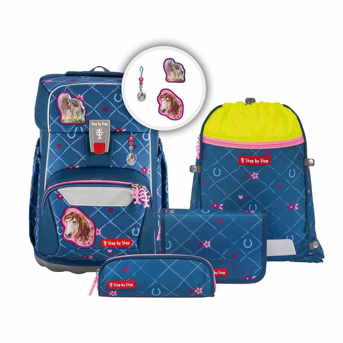 Step by Step, Giant - Der NEUE große Schulrucksack - Set 5 teilig, HORSE LIMA