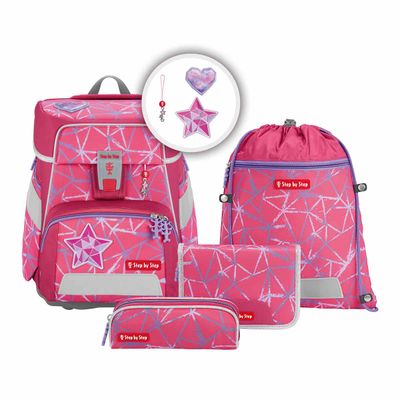 Step by Step, Space Schulranzen-Set, 5 teilig, + GRATIS Warnweste / Warnkragen,  STAR STELLA