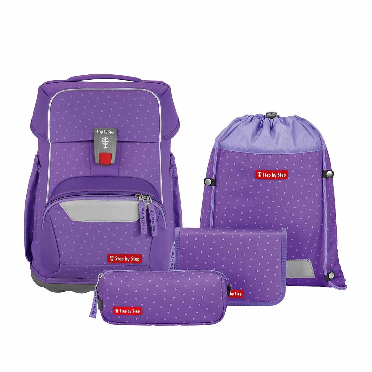 Step by Step Schulranzen-Set  4teilig Basis *PURPLE KONFETTI