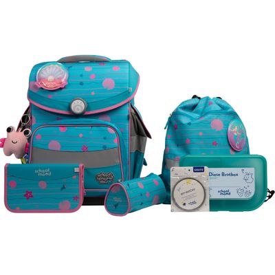 School Mood Schulranzenset 7teilig,+ GRATIS WARNWESTE, Timeless PRO, Lilly (Meerjungfrau)