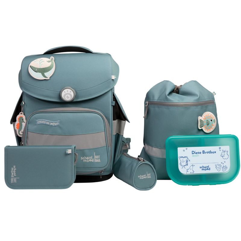 School Mood, 6teilig,+ GRATIS WARNWESTE, Timeless Pro, Dolphin (Ocean Collection)