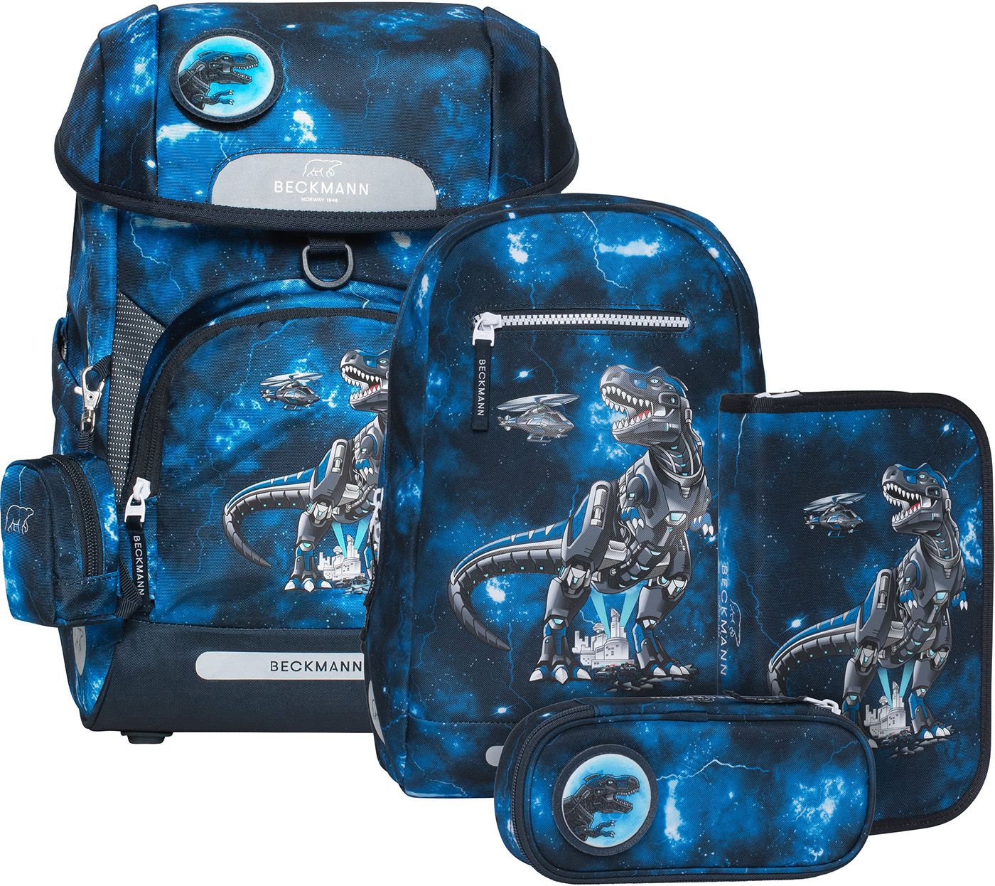 Beckmann® Schulranzen-Set *Plus Air, Tech Rex