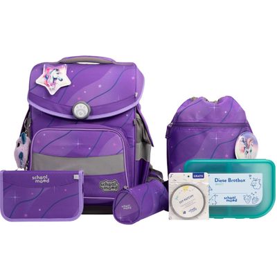 School Mood Schulranzenset 7teilig,+ GRATIS WARNWESTE, Timeless PRO, Marie (Pegasus)