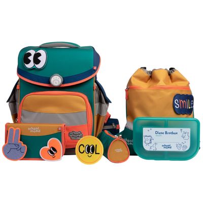 School Mood Schulranzenset 6teilig, Timeless PRO, *Happy Emerald (Happy Colours Collection)