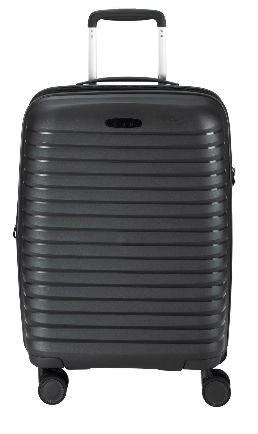 d&n, 4 Rollen Trolley, Polypropylen, Grösse M+ erweiterbar (65cm), schwarz