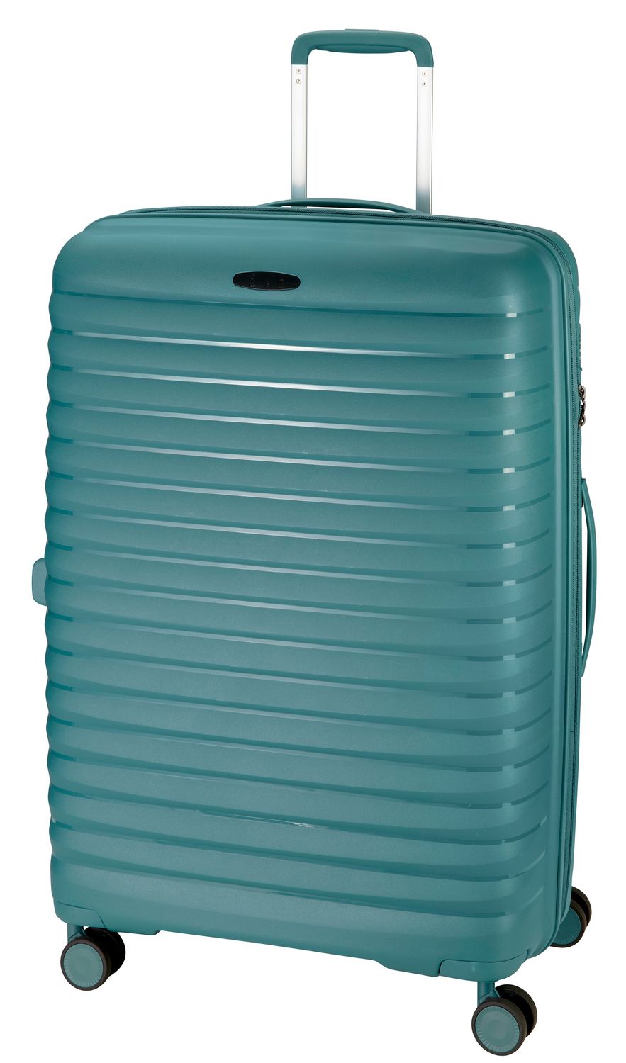 d&n, 4 Rollen Trolley, Polypropylen, Grösse S+ erweiterbar (55cm), petrol (Handgepäck)