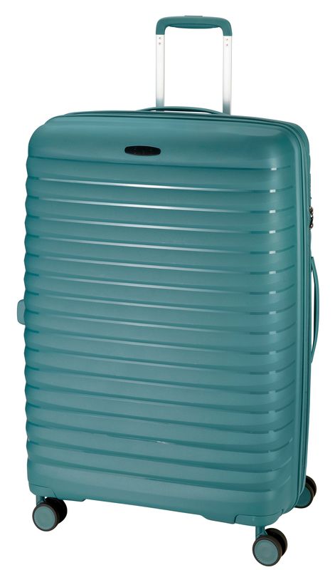 d&n, 4 Rollen Trolley, Polypropylen, Grösse S+ erweiterbar (55cm), petrol (Handgepäck)