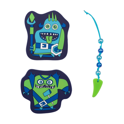 DerDieDas, Wechselbuttons, 3-tlg Set, „NEON MONSTER“