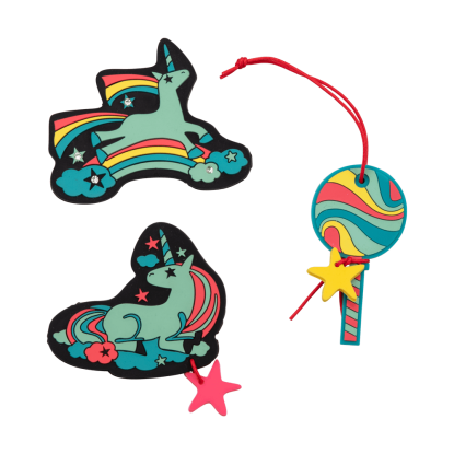 DerDieDas, Wechselbuttons, 3-tlg Set, „Rainbow Star“