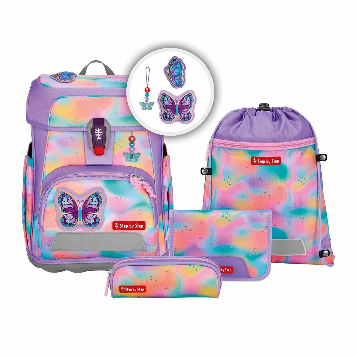 Step by Step, CLOUD FLASH, Schulranzen-Set, 5 teilig, *BUTTERFLY LUNA