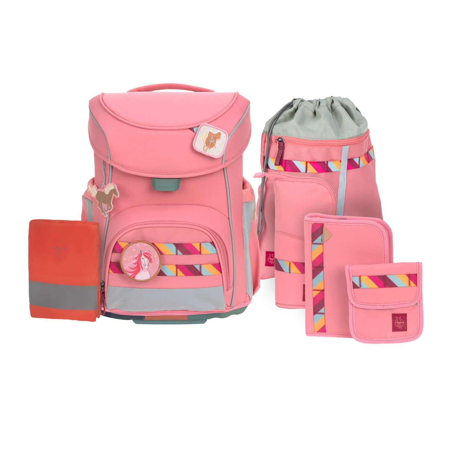 Lässig Schulranzen-Set 7tlg. *SLIM Unique pink