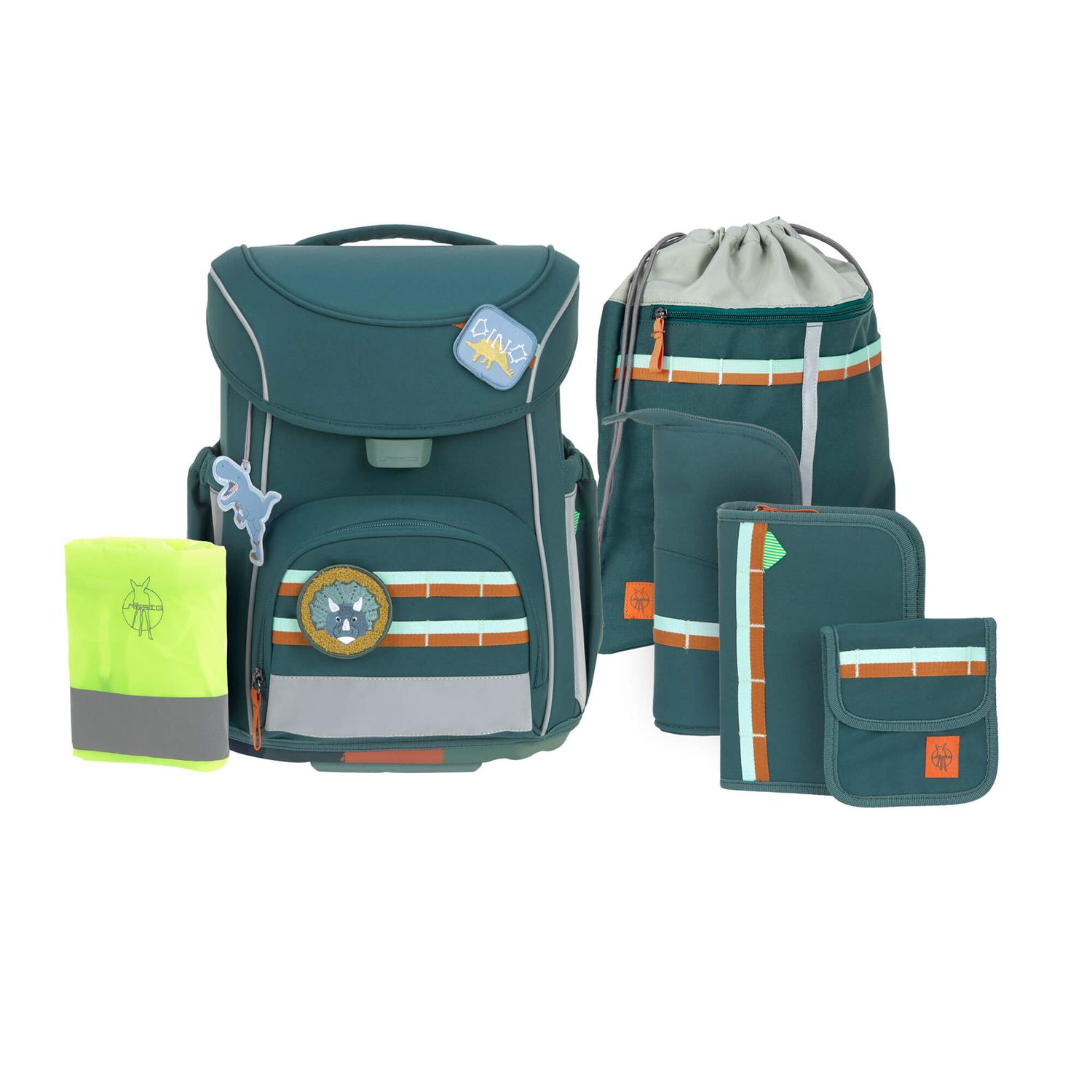 Lässig Schulranzen-Set 7tlg. *SLIM Unique dunkelgrün