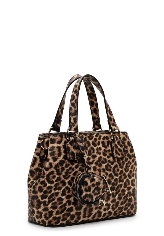 Emily & Noah Shopper groß  *Hanna beige/braun Leo-Look