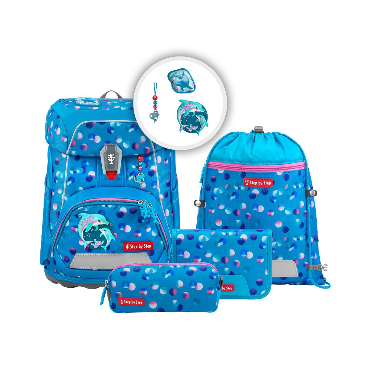 Step by Step FIT Schulranzen-Set 5tlg. *Dolphin Finja