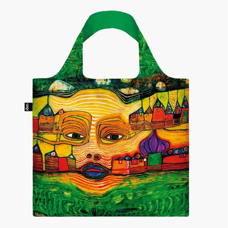 LOQI Friedensreich Hundertwasser, 691 Irinaland Over the Balkan, Faltbeutel