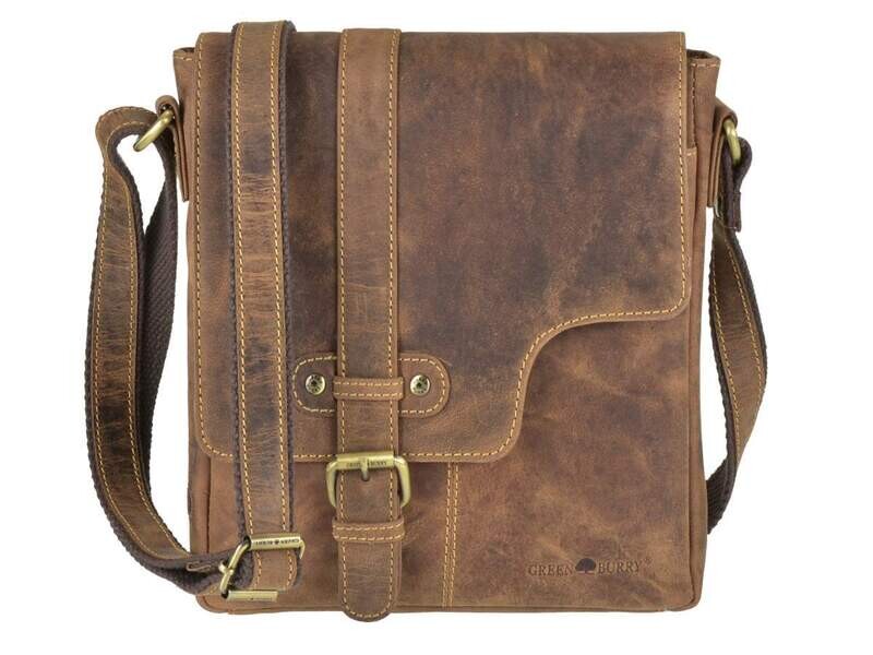 Green Burry, Umhängetasche, unisex, Leder, Vintage-Leder Green Burry, Umhängetasche, unisex, Leder, Vintage-Leder