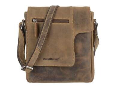 Green Burry, Umhängetasche, unisex, Leder, Vintage-Leder