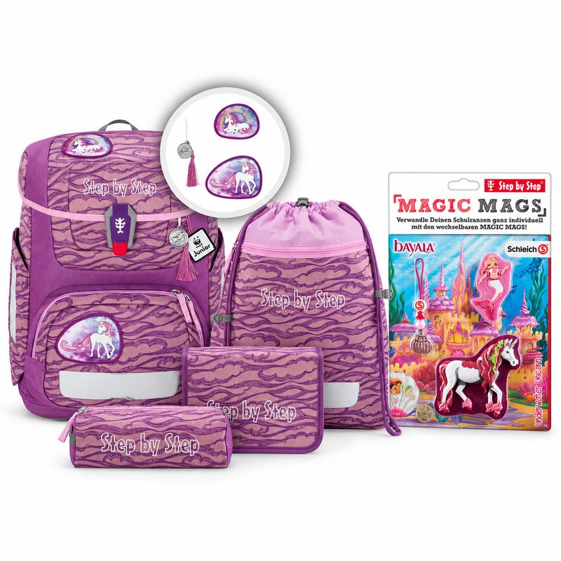 Step by Step, CIRCLE Schulranzen-Set (5 teilig)*Lovely Unicorn + GRATIS Magic Mags Schleich Bayala Step by Step, CIRCLE Schulranzen-Set (5 teilig)*Lovely Unicorn + GRATIS Magic Mags Schleich Bayala "Underwater Unicorn"