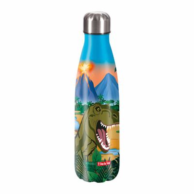 Step by Step, isolierte Edelstahl-Trinkflasche, „DINO TOREX“ Step by Step, isolierte Edelstahl-Trinkflasche, „DINO TOREX“