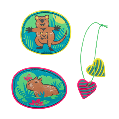 DerDieDas, Wechselbuttons, 3-tlg Set, „Paradies“ DerDieDas, Wechselbuttons, 3-tlg Set, „Paradies“