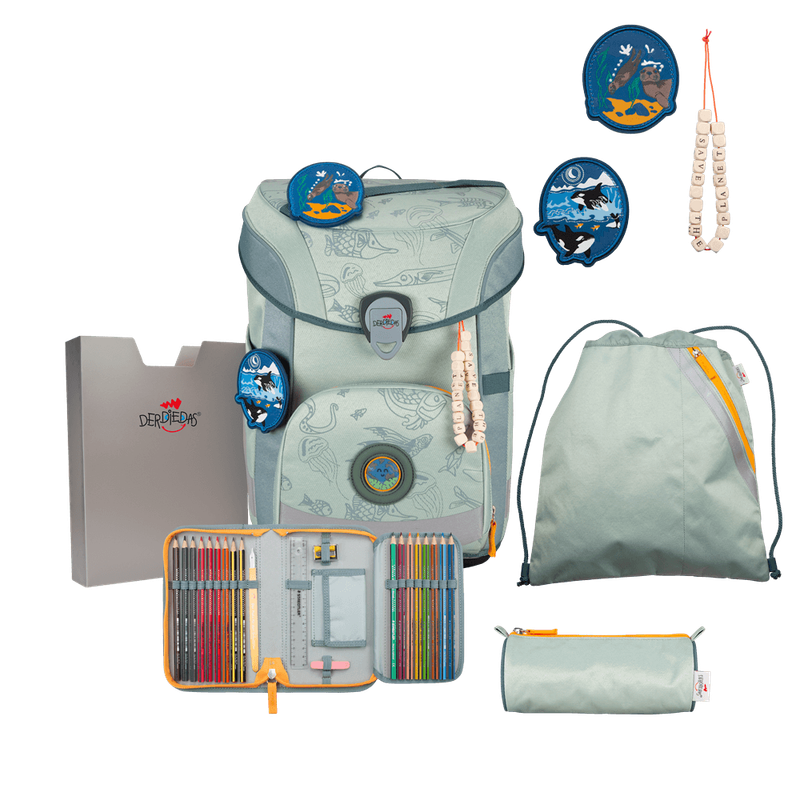 DerDieDas, ErgoFlex Easy Exclusiv ECO *Grey Planet Schulranzen-Set 5-teilig, DerDieDas, ErgoFlex Easy Exclusiv ECO *Grey Planet Schulranzen-Set 5-teilig,