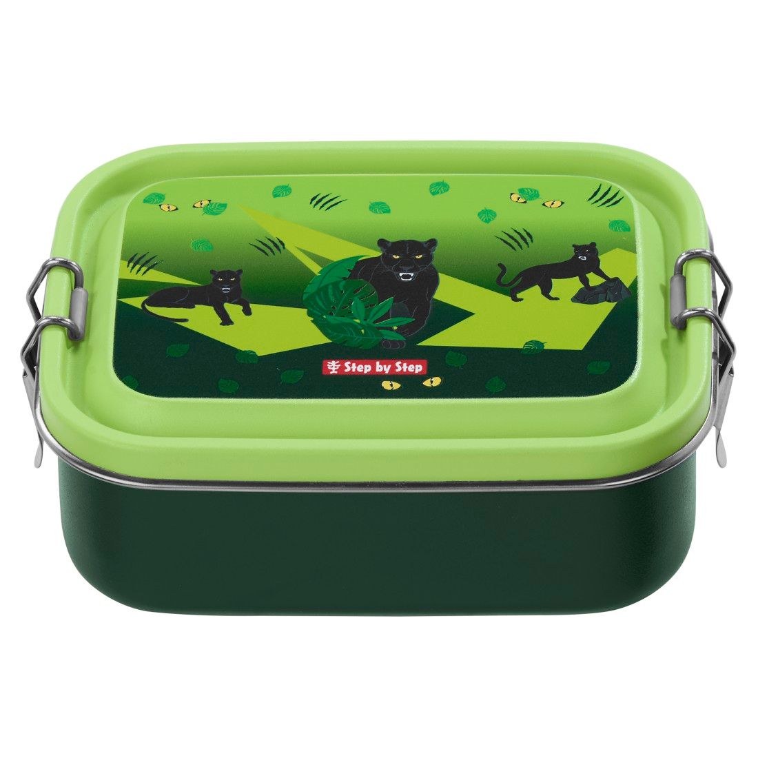 Step by Step Edelstahl-Brotdose *Black Cat (Panther)