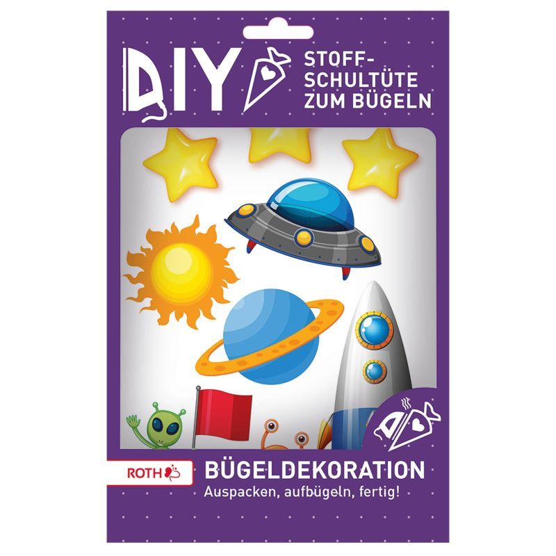 Roth, Bügelbild / Bügeldekoration *Weltraum Roth, Bügelbild / Bügeldekoration *Weltraum