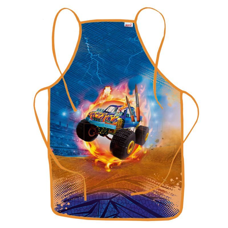Roth Kinderschürze mit Bauchtasche *Monstertruck Fire Roth Kinderschürze mit Bauchtasche *Monstertruck Fire