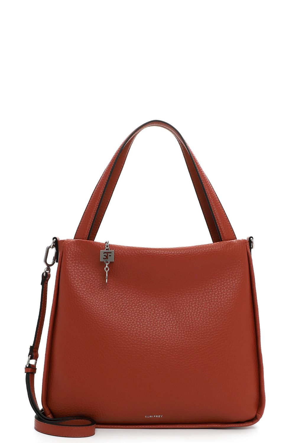 SURI FREY Shopper SFY Buffey Mittel – Damen Handtasche Feinsynthetik, 39x34x10 cm, Umhängeriemen 140 cm, Reißverschluss & Logo-Prägung, rust SURI FREY Shopper SFY Buffey Mittel – Damen Handtasche Feinsynthetik, 39x34x10 cm, Umhängeriemen 140 cm, Reißverschluss & Logo-Prägung, rust
