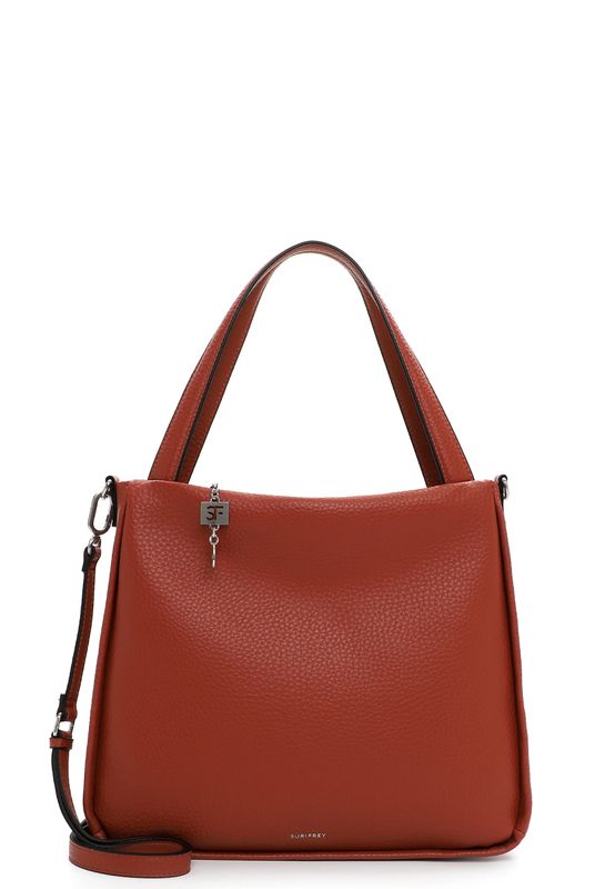 SURI FREY Shopper SFY Buffey Mittel – Damen Handtasche Feinsynthetik, 39x34x10 cm, Umhängeriemen 140 cm, Reißverschluss & Logo-Prägung, rust SURI FREY Shopper SFY Buffey Mittel – Damen Handtasche Feinsynthetik, 39x34x10 cm, Umhängeriemen 140 cm, Reißverschluss & Logo-Prägung, rust