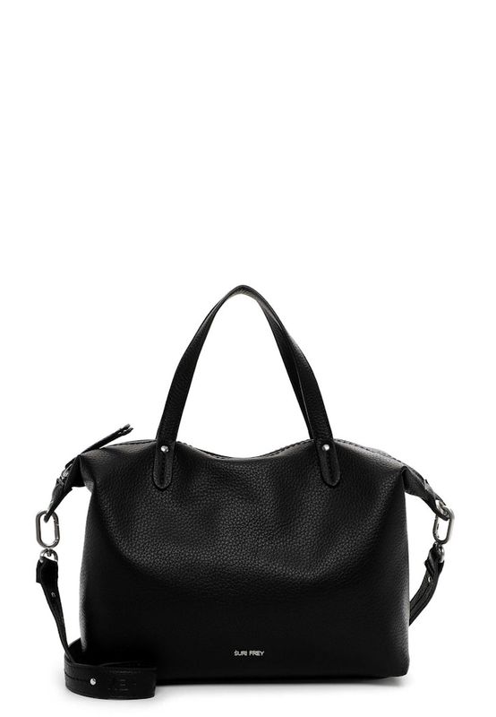 SURI FREY Shopper SFY Henny Mittel – Damen Handtasche Feinsynthetik, 42x18x17 cm, Umhängeriemen 140 cm, Reißverschluss & Single Lettering, schwarz SURI FREY Shopper SFY Henny Mittel – Damen Handtasche Feinsynthetik, 42x18x17 cm, Umhängeriemen 140 cm, Reißverschluss & Single Lettering, schwarz