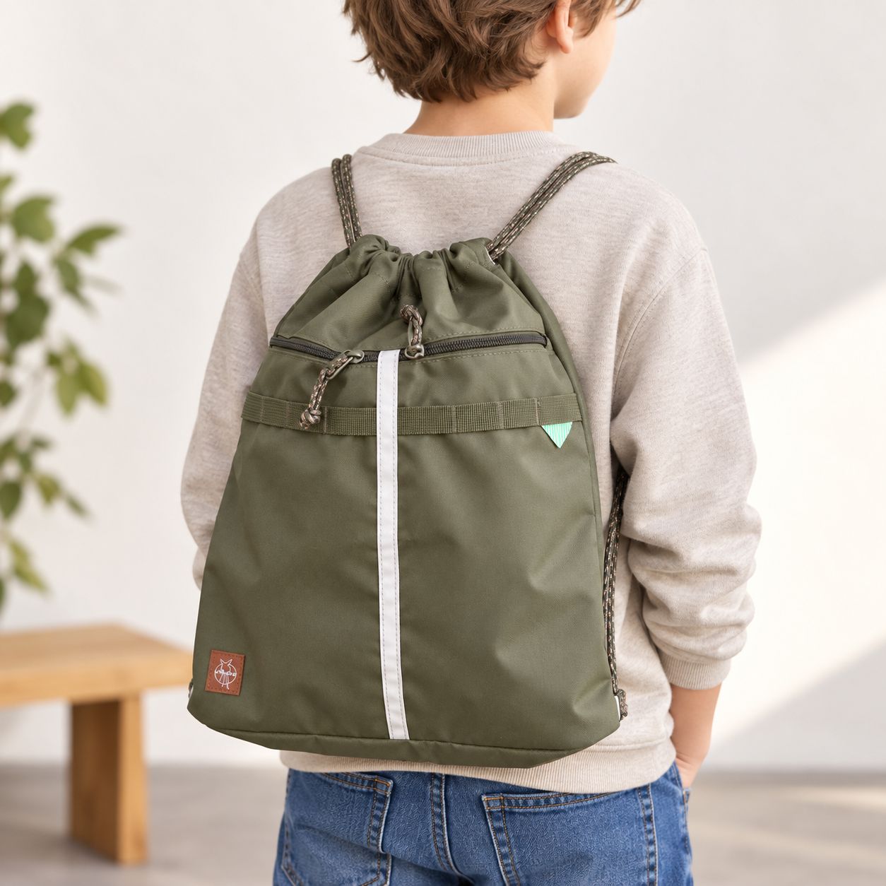 Lässig Turnbeutel, olive – passend zum Schulranzen Lässig Unique olive Lässig Turnbeutel, olive – passend zum Schulranzen Lässig Unique olive