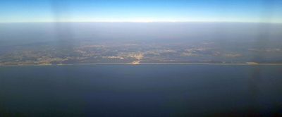 Porto Airport ↔ Ovar Private Transfer Aerial view of the coast near Ovar