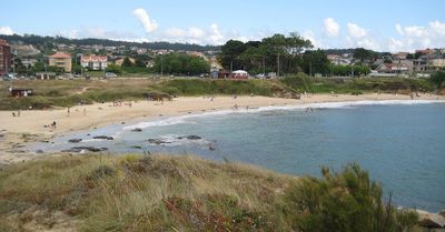 Area Gorda Beach viewed from Islote del Médico, Sanxenxo