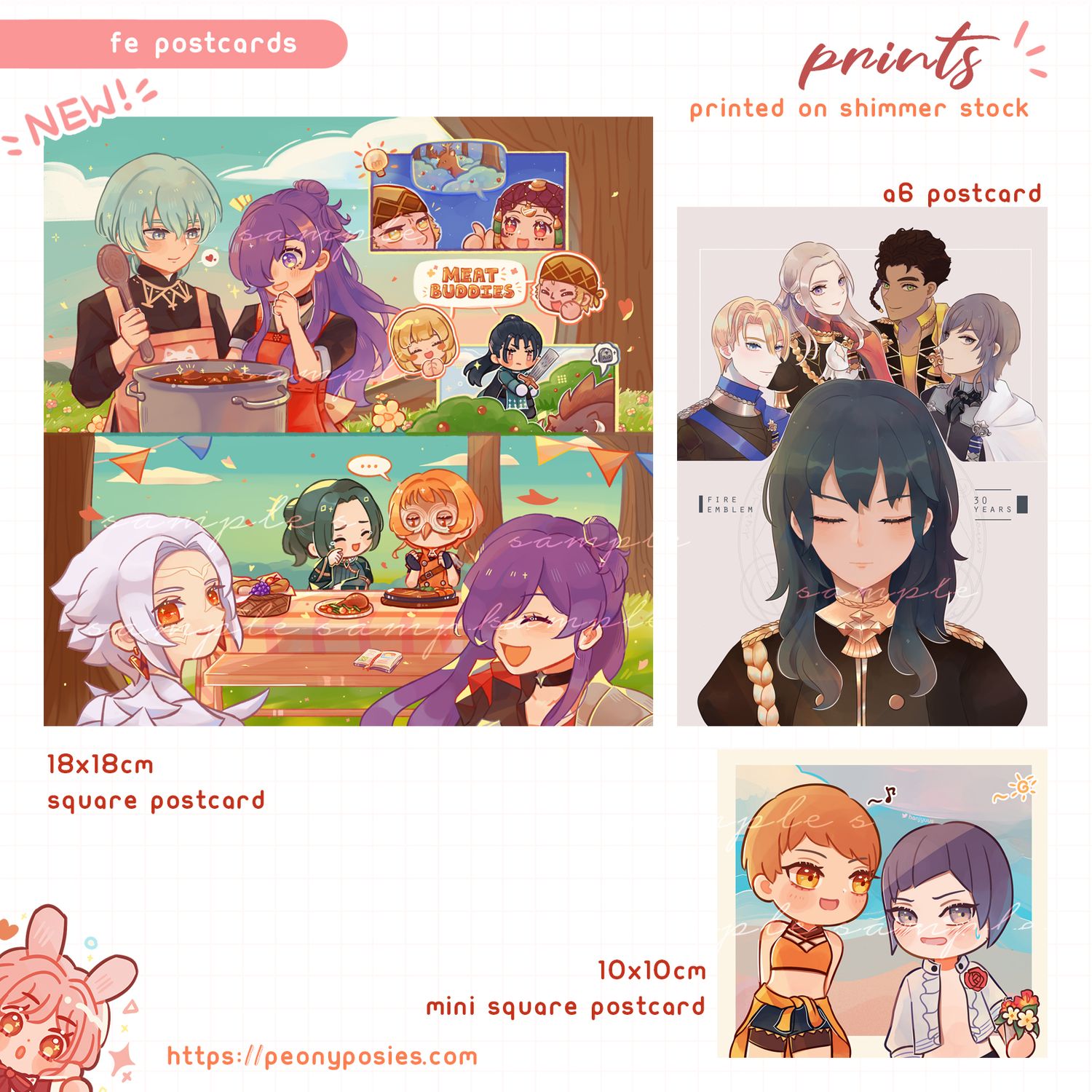 [ PO: CLOSED ] FE3H Postcards