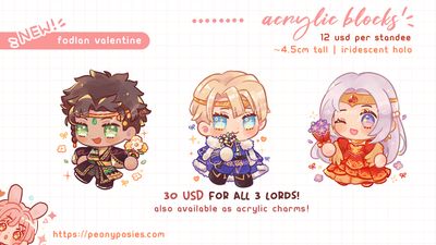 [ PO: CLOSED ] Fodlan Valentine Acrylic Block
